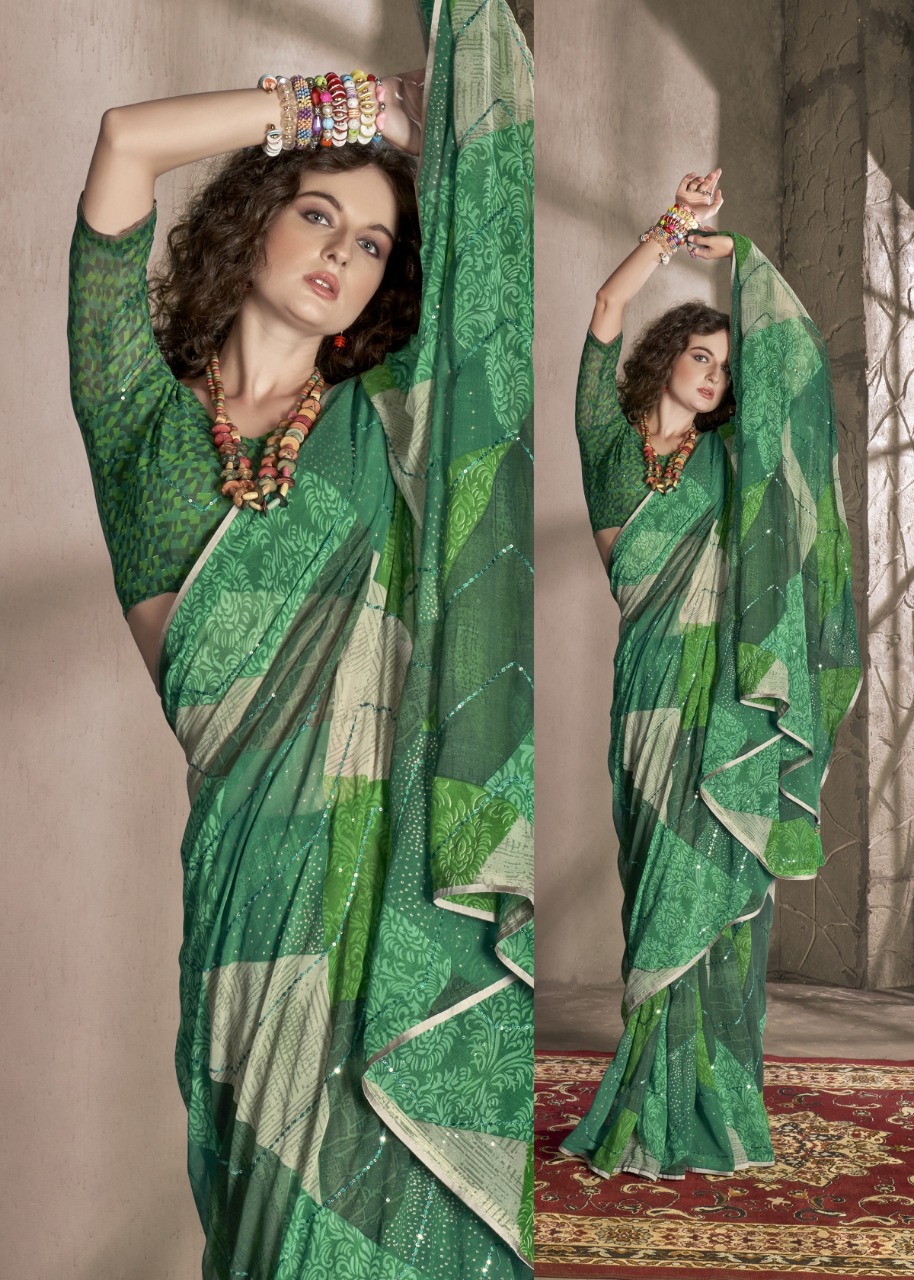 Designer Georgette Sarees The SunsetCollection 5415 Designer Georgette Sarees The SunsetCollection 5415
