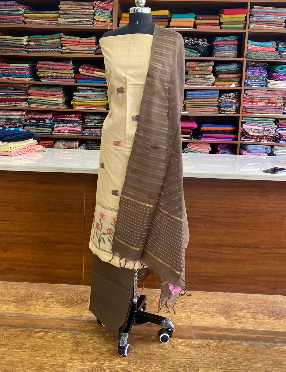 Buy Cotton Unstitched Kurti Material for Women | The Silk Walk Studio