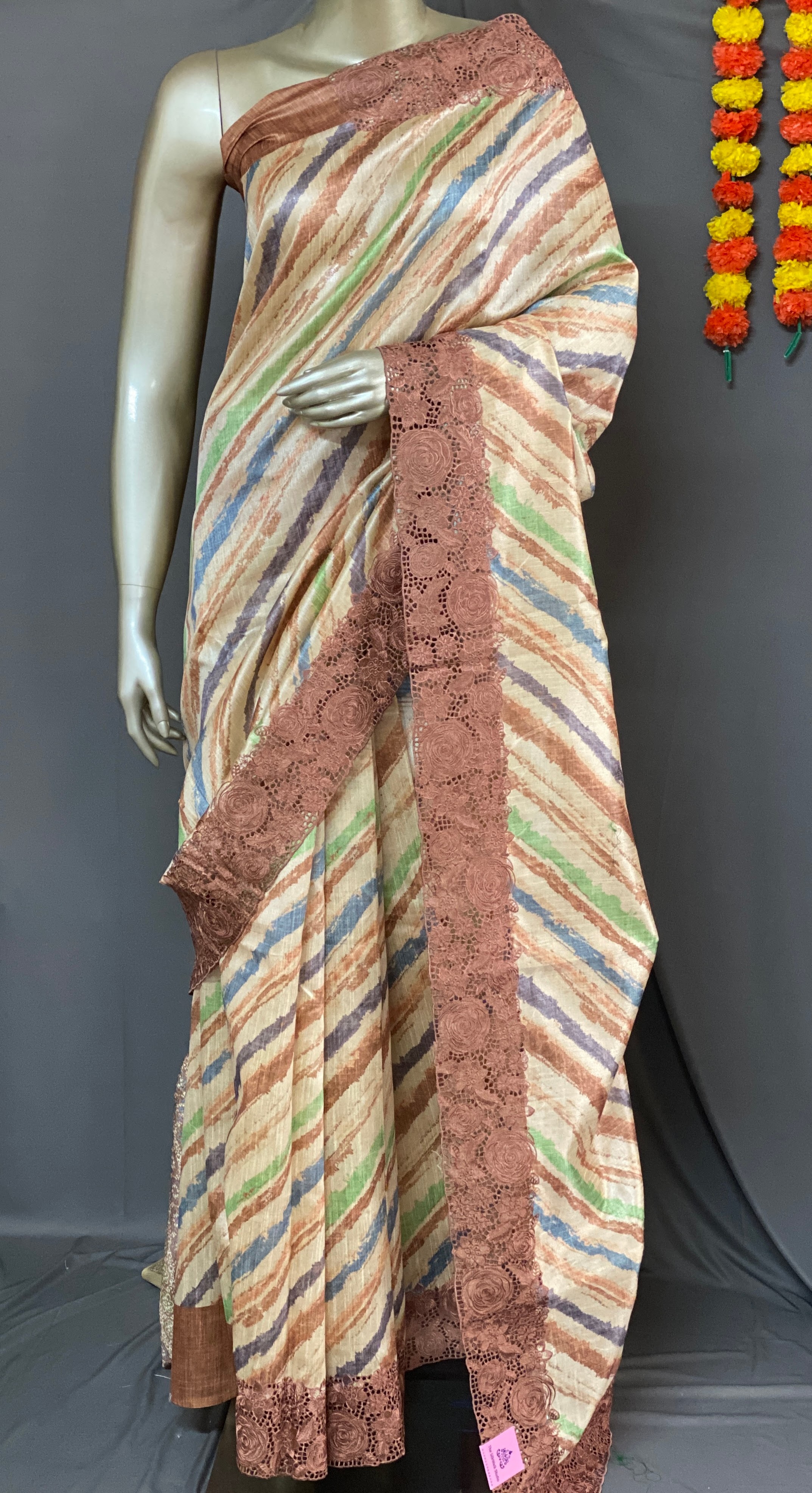 Daisy - Tussar Cut Work Border Sarees 9794 Daisy - Tussar Cut Work Border Sarees 9794