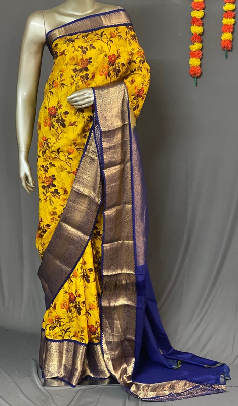 Soundarya -The Pure Silk Saree in Korvai Border 17059 Soundarya -The Pure Silk Saree in Korvai Border 17059