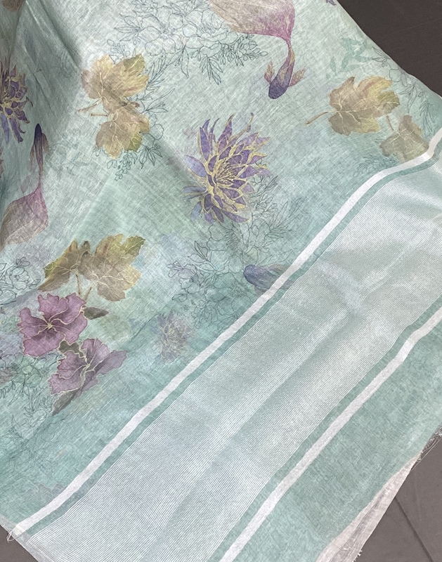 Rishika – The Linen Saree in Floral Design 18674 Rishika – The Linen Saree in Floral Design 18674