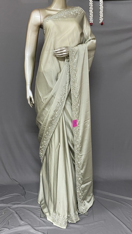 Catherine - The Georgette saree with kardana and Bead Border 17152 Catherine - The Georgette saree with kardana and Bead Border 17152