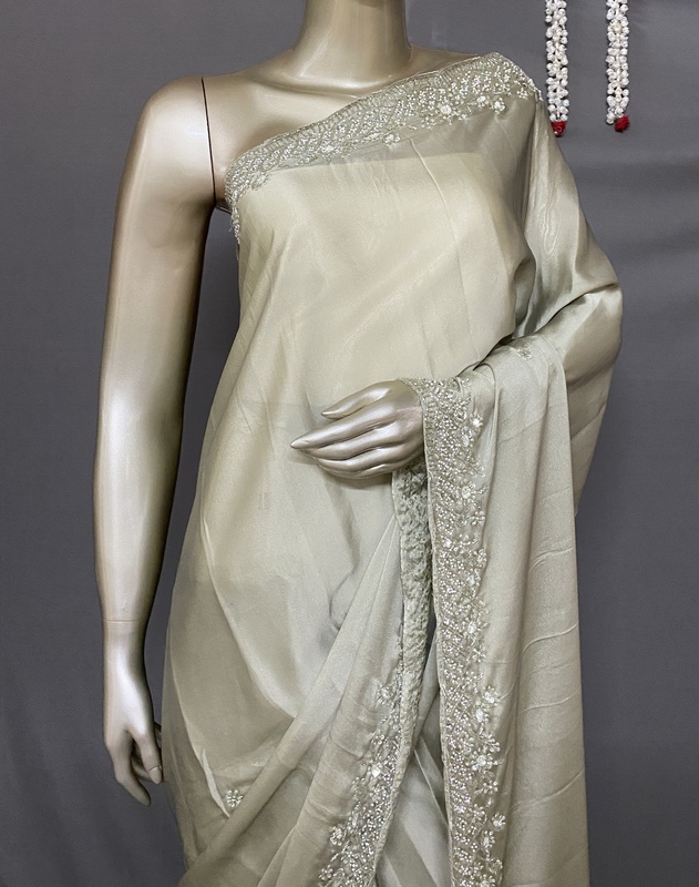 Catherine - The Georgette saree with kardana and Bead Border 17152 Catherine - The Georgette saree with kardana and Bead Border 17152