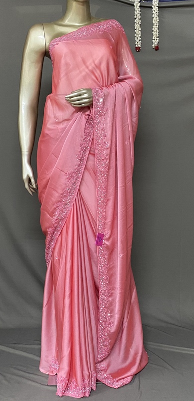 Catherine - The Georgette saree with kardana and Bead Border 17153 Catherine - The Georgette saree with kardana and Bead Border 17153