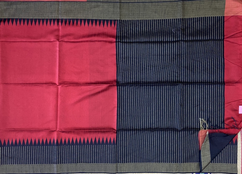 Parvathi - The Pure Raw Silk Saree in Temple Border 18927 Parvathi - The Pure Raw Silk Saree in Temple Border 18927