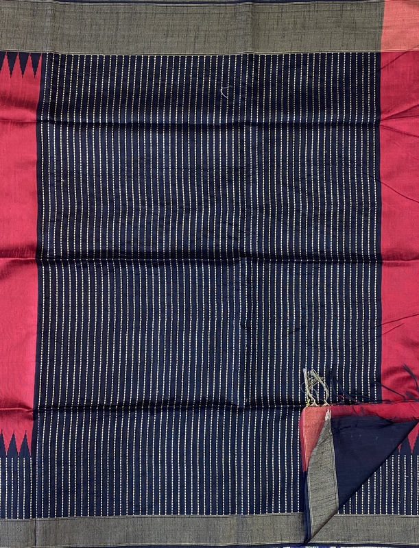 Parvathi - The Pure Raw Silk Saree in Temple Border 18927 Parvathi - The Pure Raw Silk Saree in Temple Border 18927