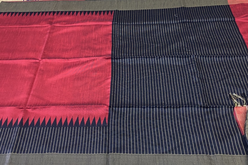 Parvathi - The Pure Raw Silk Saree in Temple Border 18927 Parvathi - The Pure Raw Silk Saree in Temple Border 18927