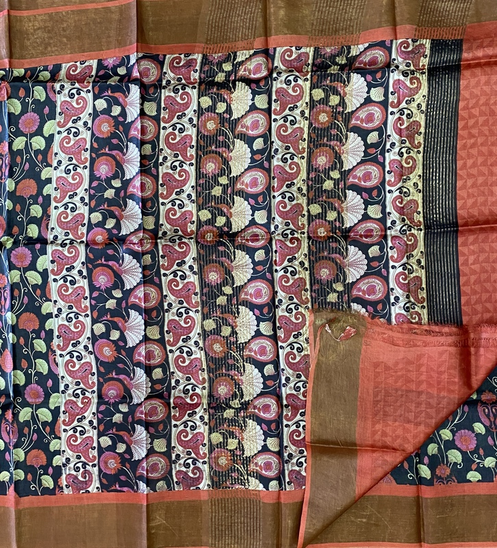 Anushka – Pure Tussar Saree (Kalamkari Style Design) 15211 Anushka – Pure Tussar Saree (Kalamkari Style Design) 15211