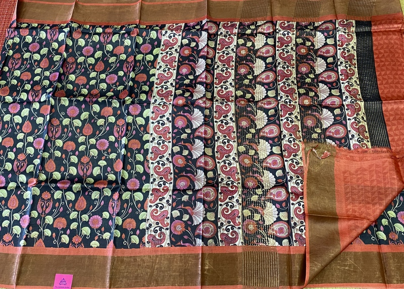 Anushka – Pure Tussar Saree (Kalamkari Style Design) 15211 Anushka – Pure Tussar Saree (Kalamkari Style Design) 15211