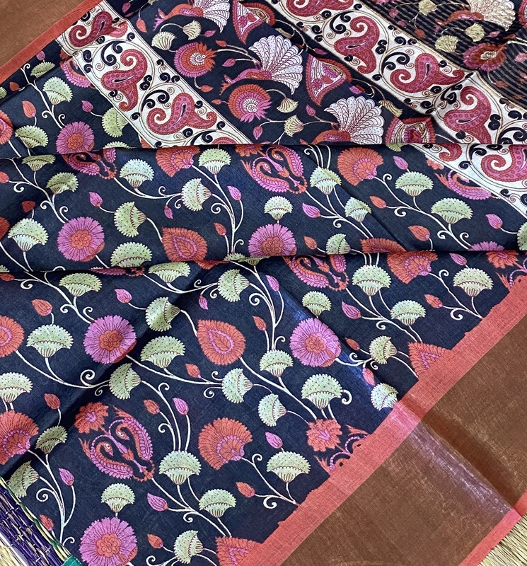 Anushka – Pure Tussar Saree (Kalamkari Style Design) 15211 Anushka – Pure Tussar Saree (Kalamkari Style Design) 15211
