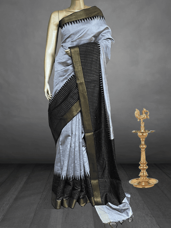 Parvathi - The Pure Raw Silk Saree in Temple Border 18926 Parvathi - The Pure Raw Silk Saree in Temple Border 18926