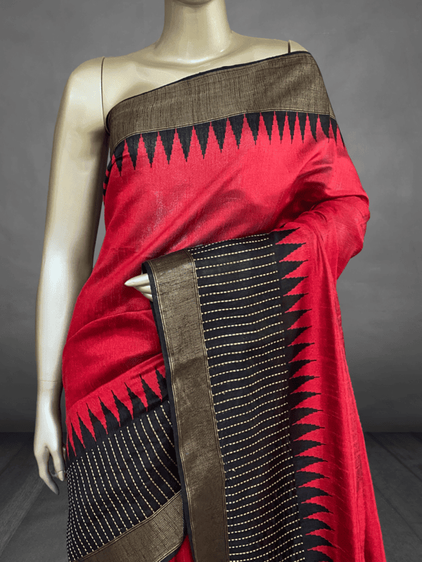 Parvathi - The Pure Raw Silk Saree in Temple Border 18927 Parvathi - The Pure Raw Silk Saree in Temple Border 18927
