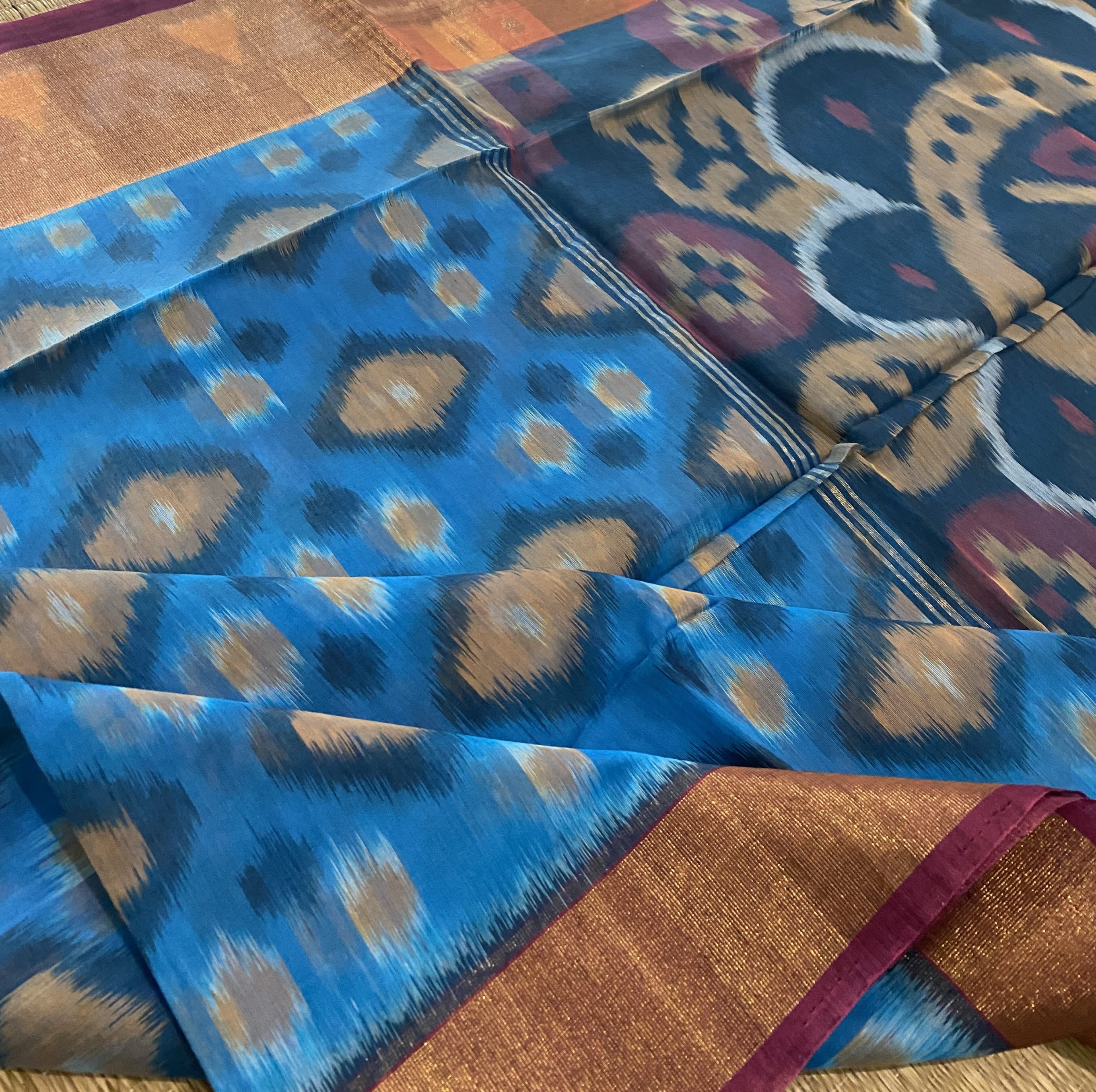 Subodini - Ikkat Kora Silk Cotton Saree 6432 Subodini - Ikkat Kora Silk Cotton Saree 6432