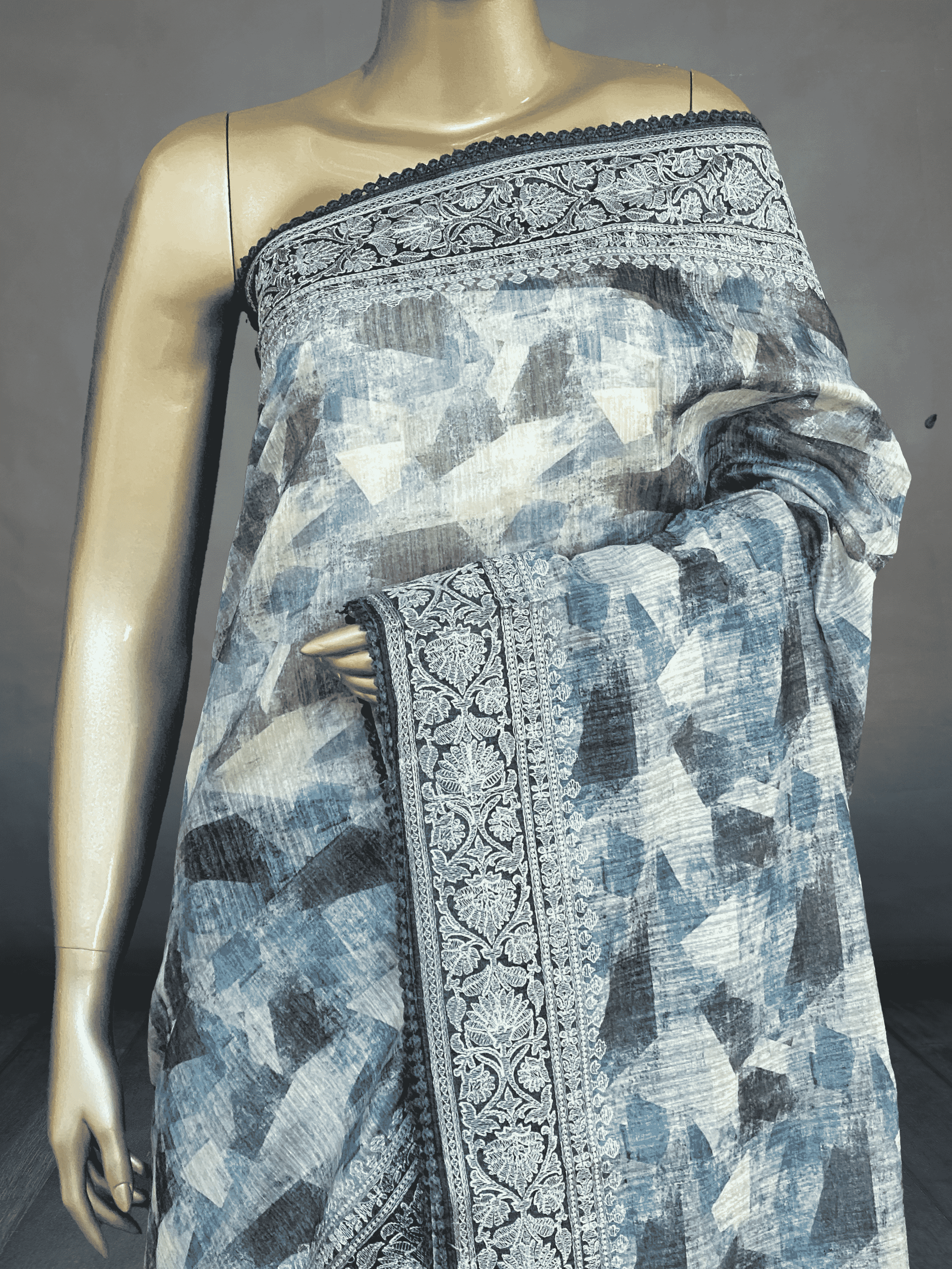 Tamanna - Tussar Sarees with Embroidered Border 9812